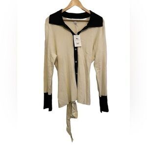 NEW FREE ASSEMBLY XXXL belted collared cardigan